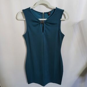 G By Guess Elegant Teal / Green Sleeveless Dress, Size Medium